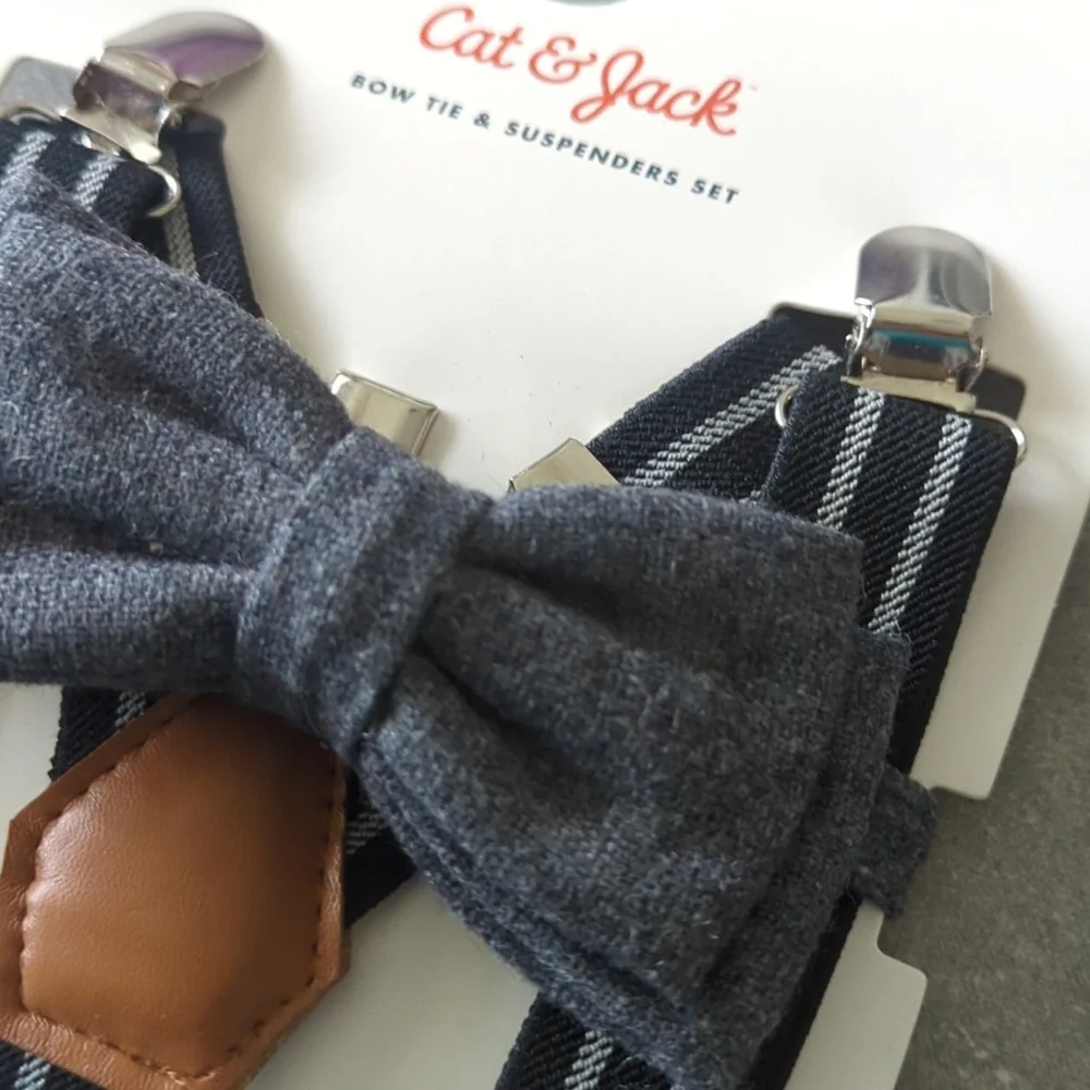 Cat & Jack Bow Tie and Suspenders Set